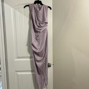 ASOS satin drape dress